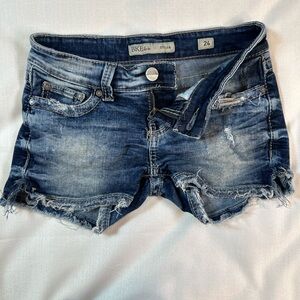 BKE Stella Distressed Denim Shorts Size 24